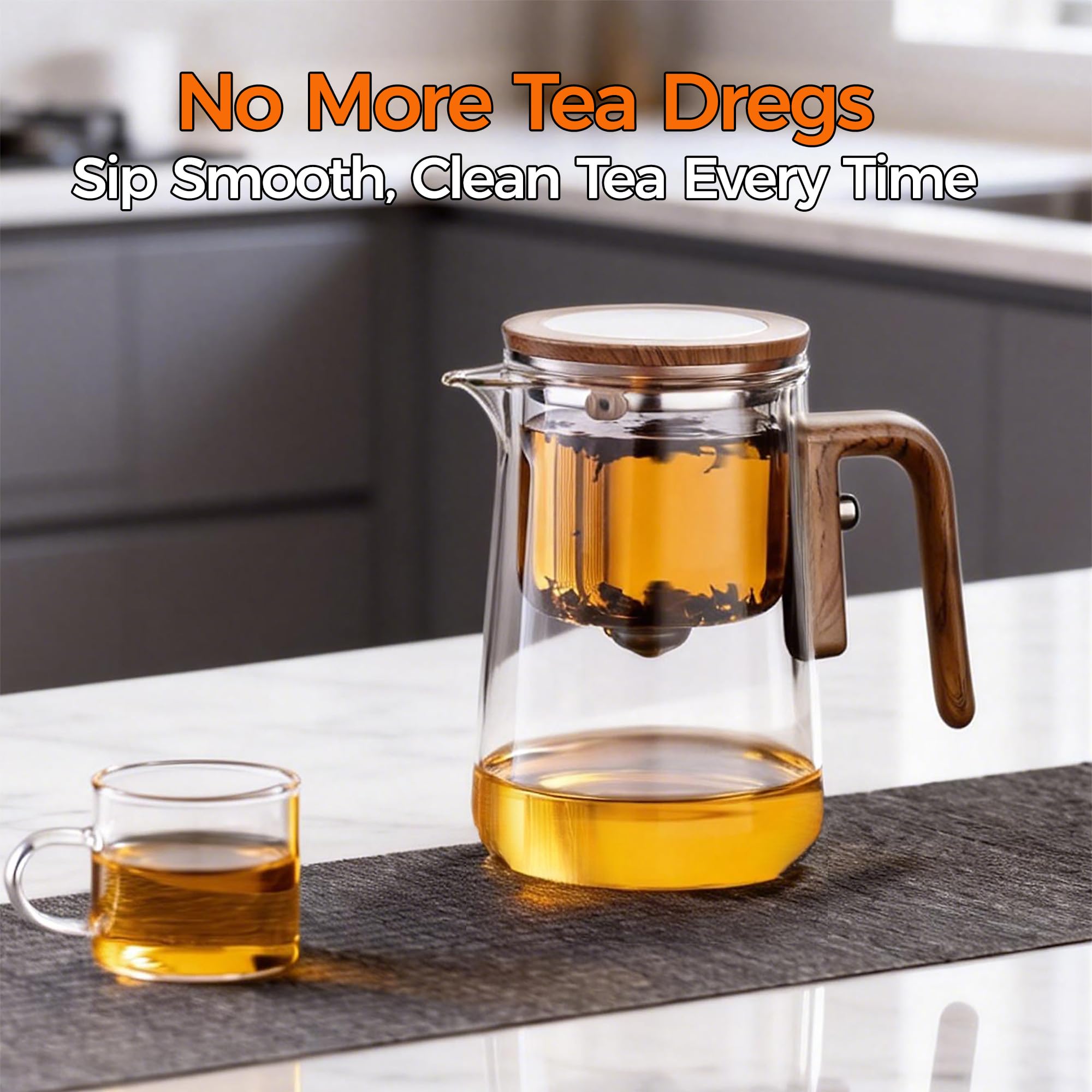 DRNKNSTX Enchanted Tea Pot with Tea Infuser, Loose Leaf Tea Steeper, 27 oz