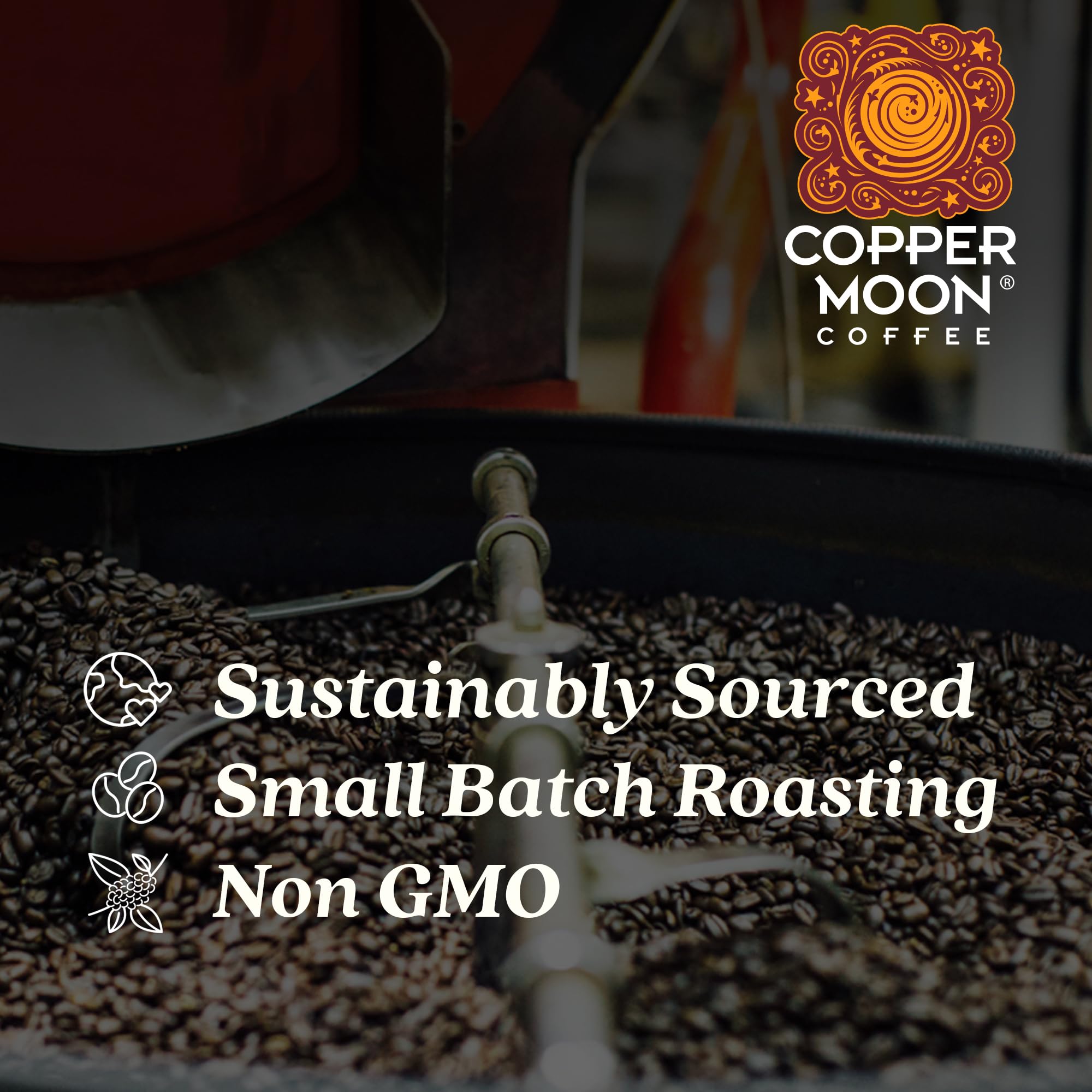 Copper Moon Whole Bean Coffee, Medium Roast, Stargazer Blend, 5 lb