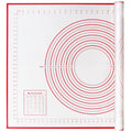 Yansumi silicone pastry non stick baking mat with measurement fondant mat with three sizes for silicone baking mat, counter mat, dough rolling mat,fondant/pie crust mat (Red, 32"L x 24"W)