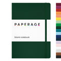 PAPERAGE Blank Journal Notebook, (Dark Green), 160 Pages, Medium 5.6 in x 8 in - 100 GSM Thick Paper – Hardcover Journaling Notebook for Work, School, Note Taking or Sketching