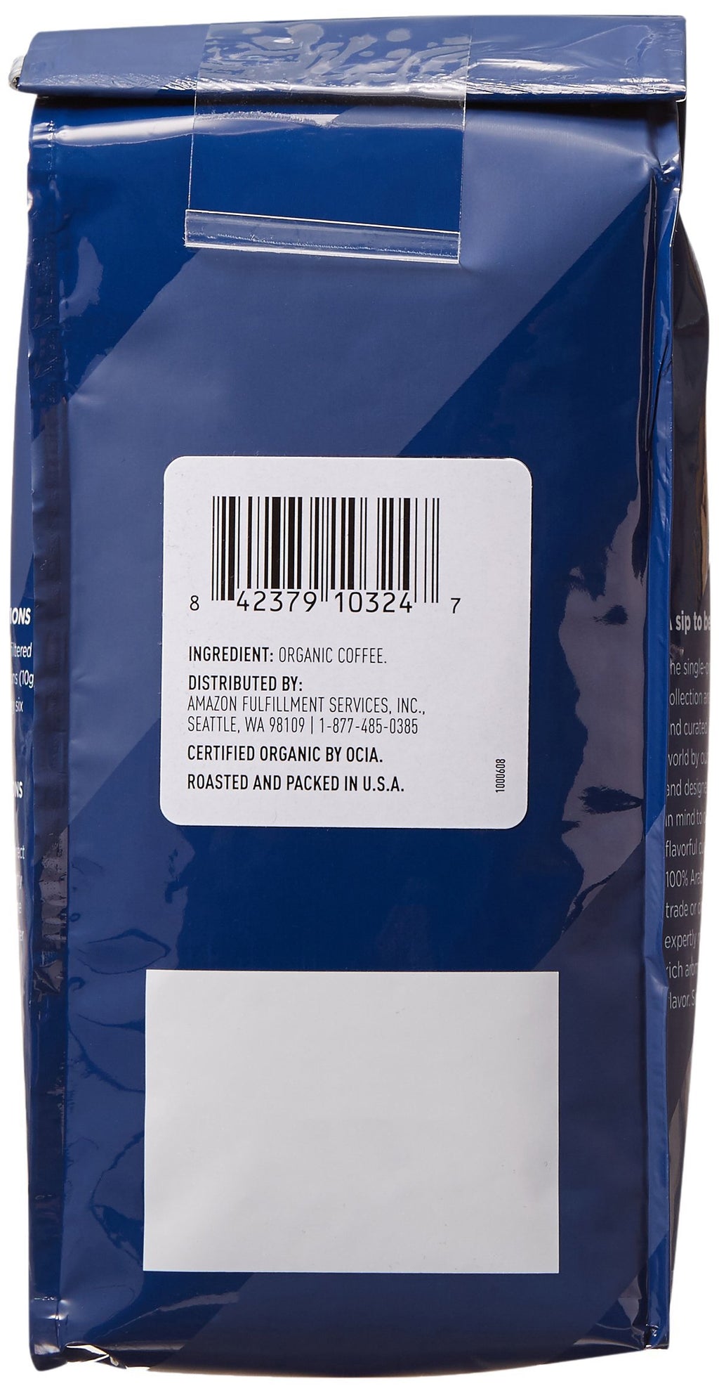 Amazon Fresh Organic Fair Trade Peru Whole Bean Coffee, Medium Roast, 12 Ounce (Pack of 3)