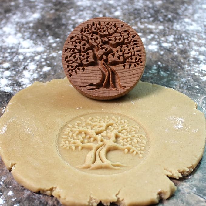 Wood Cookie Stamp, 2.5 Inch (Old Tree CS-005)