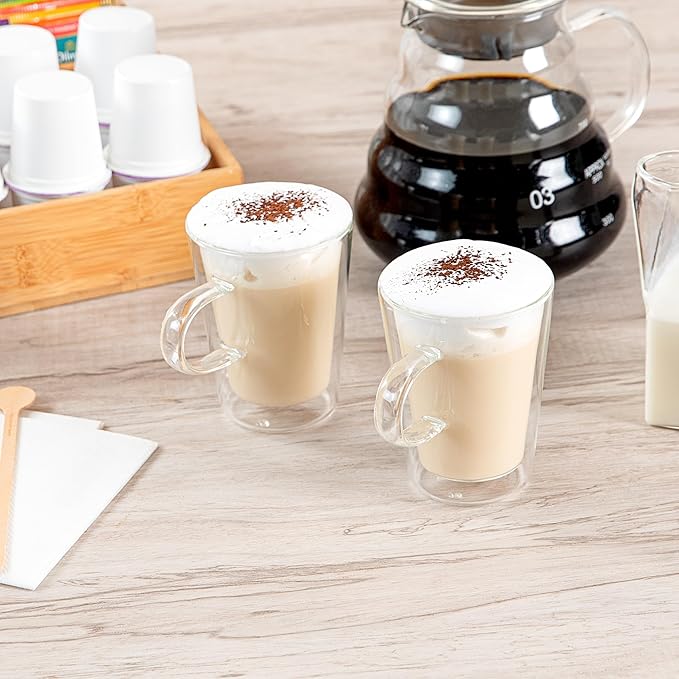 Restaurantware 5 oz Professional Glass Mug, 2 Pack