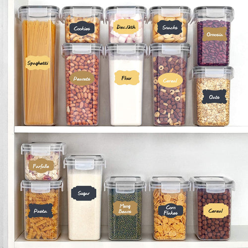 108pcs Colored Chalkboard Sticker Labels for Jars,Waterproof Removable Write-on Labels for Organizing Your Food Containers Mason Jars Spice Bottles Cannings Canisters Storage Bins,2 Markers Included