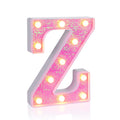 Foaky LED Letter Lights Sign Marquee Light Up Letters Sign for Night Light Wedding/Birthday Party Battery Powered Christmas Lamp Home Bar Decoration(Z)