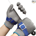 ANSI A9 Cut Resistant Glove, Food Grade Stainless Steel wire Mesh Metal Gloves, Knife Cutting Gloves for kitchen Mandoline Slicing Butcher Meat Cutting Oyster Shucking Fish Fillet（L, 50pairs）