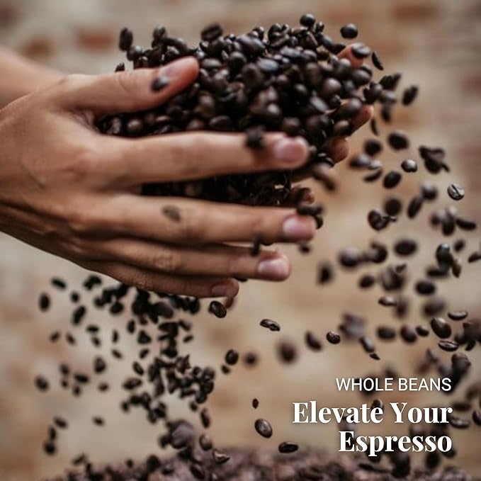 Caffe Vergnano 1882 Antica Bottega Whole Bean Arabica Medium Roast Espresso, 2.2 lbs Bag - Italian Coffee Beans with notes of Chocolate, Nuts & Caramel, Intensity 5/10-1000g Bag