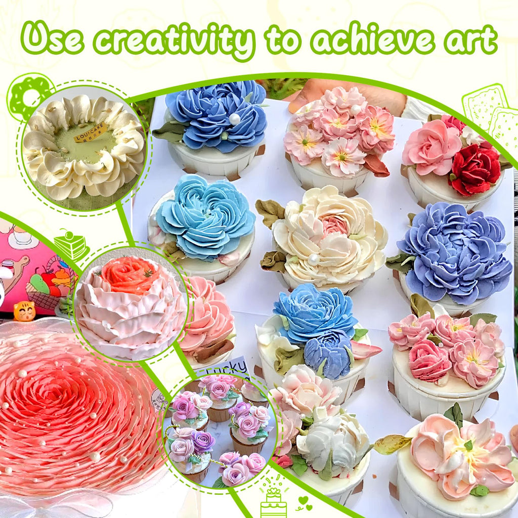 Suuker Fondant Rose Piping Tips Set, 7 Pieces