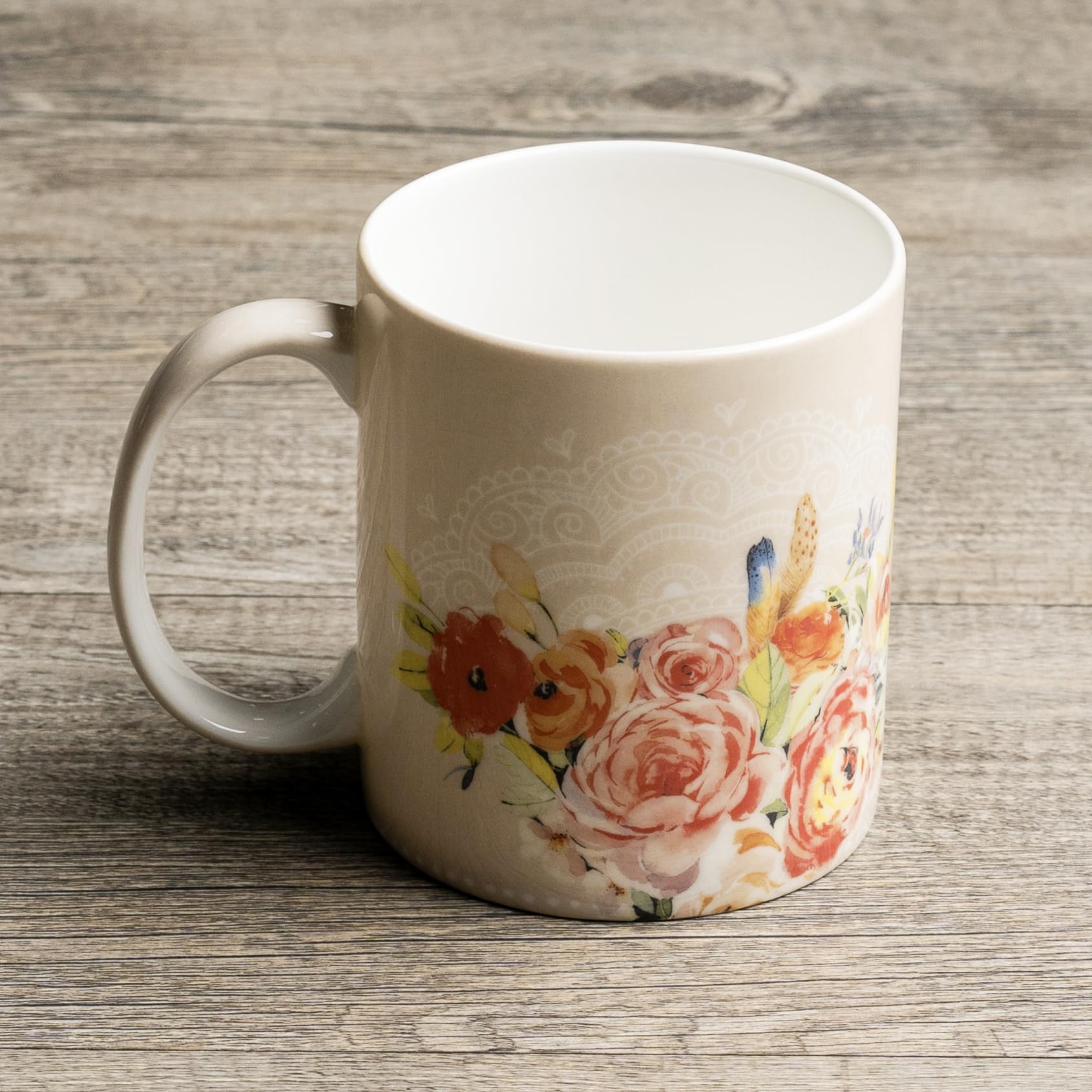 Maison d' Hermine Coffee Mug with Handles Tea Cups (12 Ounce, Pack of 1)