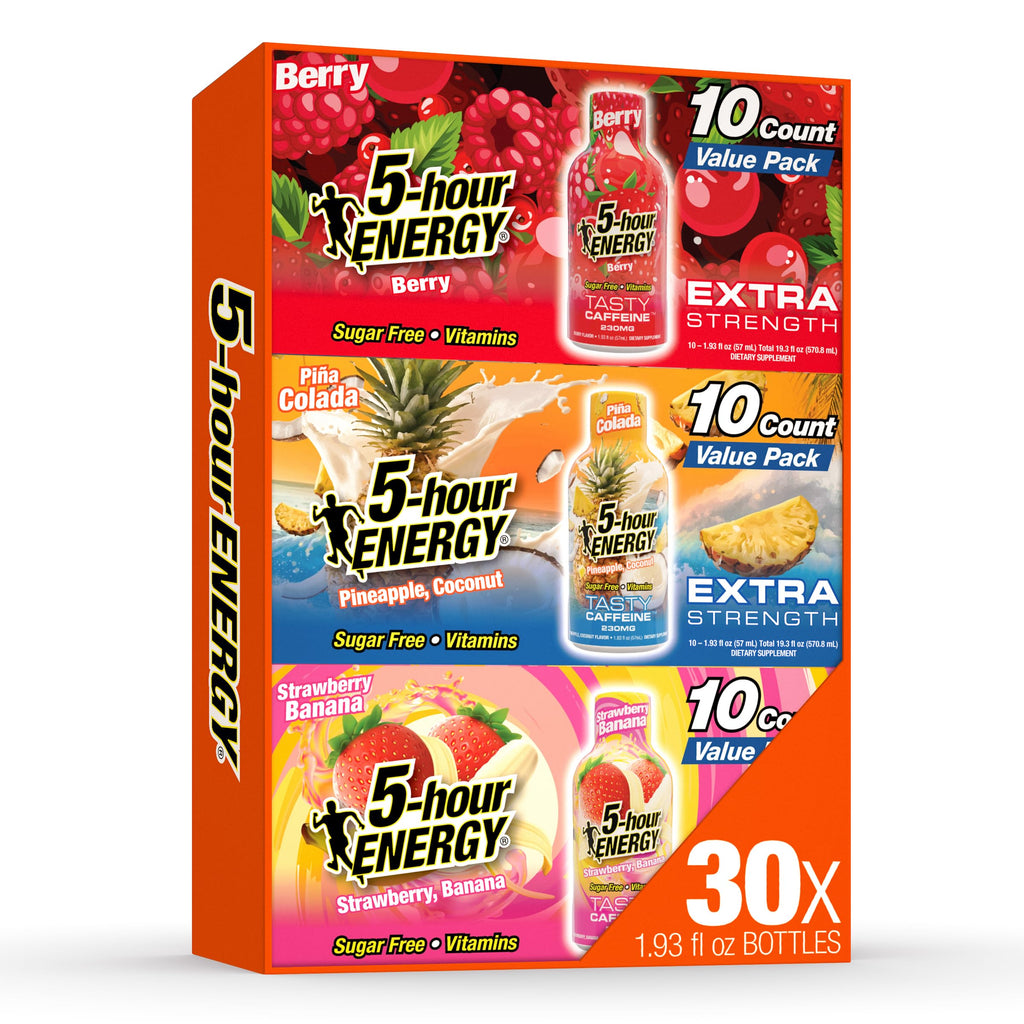 5-hour ENERGY VARIETY PACK, 30 Count, 1.93 Fl Oz Extra Strength Energy Shot