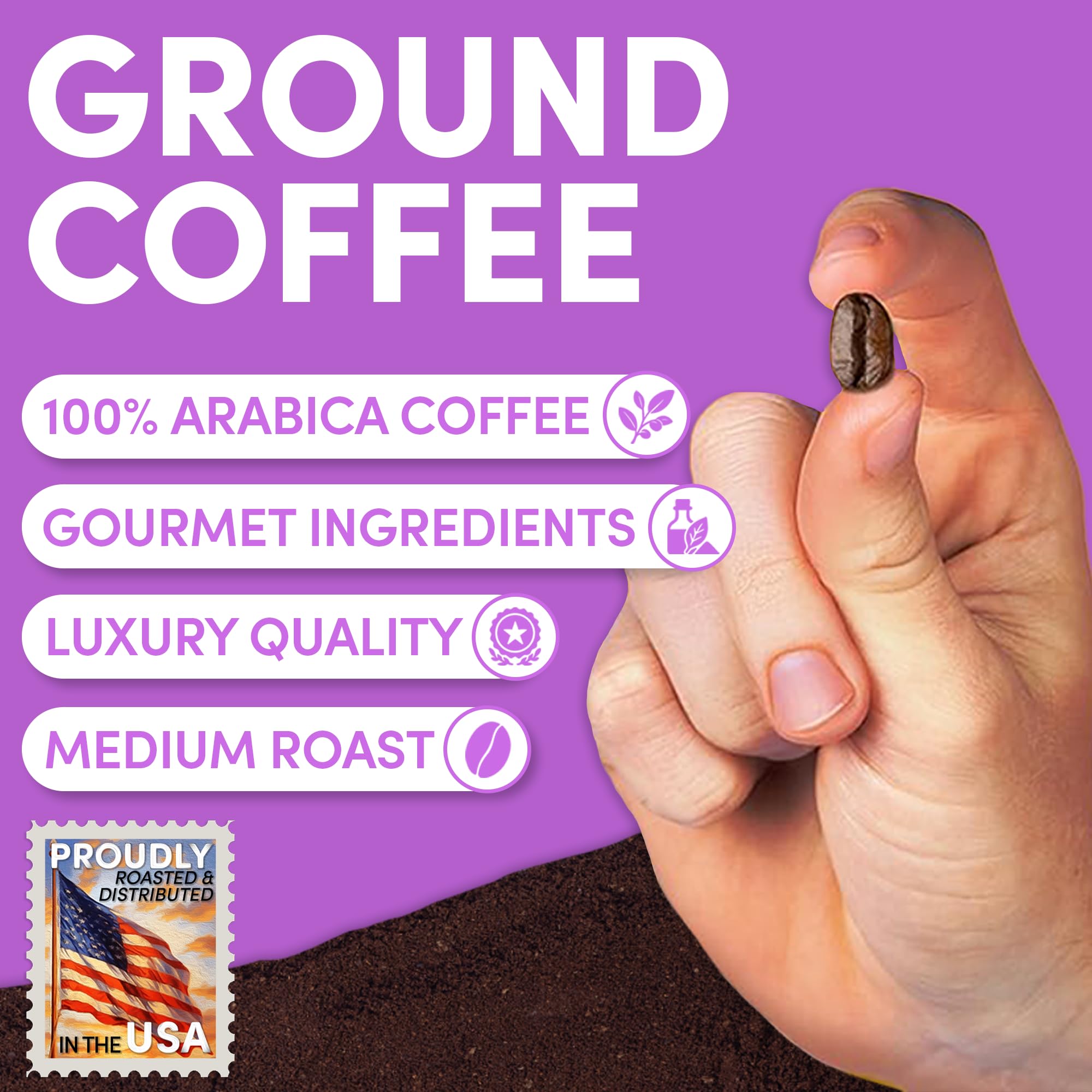 Sarasota Coffee Ground Chocolate Raspberry | Medium Roast Gourmet Flavored Coffee Grounds | Low Acid, Mold Free, Specialty Grade Flavored Bulk Ground Coffee | 5lb (80 oz)