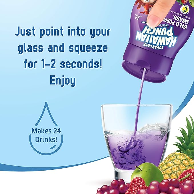 Hawaiian Punch, Variety Pack, Liquid Water Enhancer – New, Better Taste! (4 Bottles, Makes 96 Flavored Water Drinks) – Sugar Free, Zero Calorie