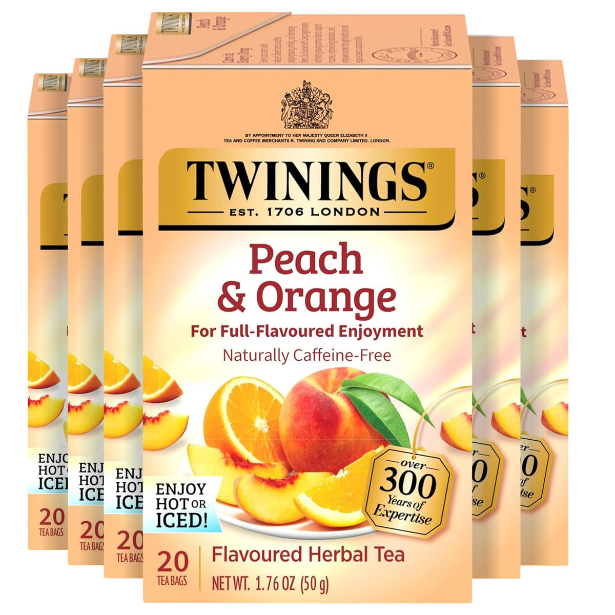 Twinings English Breakfast Black Tea Individually Wrapped Bags, 20 Count (Pack of 6), Flavourful, Robust, Caffeinated, Enjoy Hot or Iced, 120 Teabags