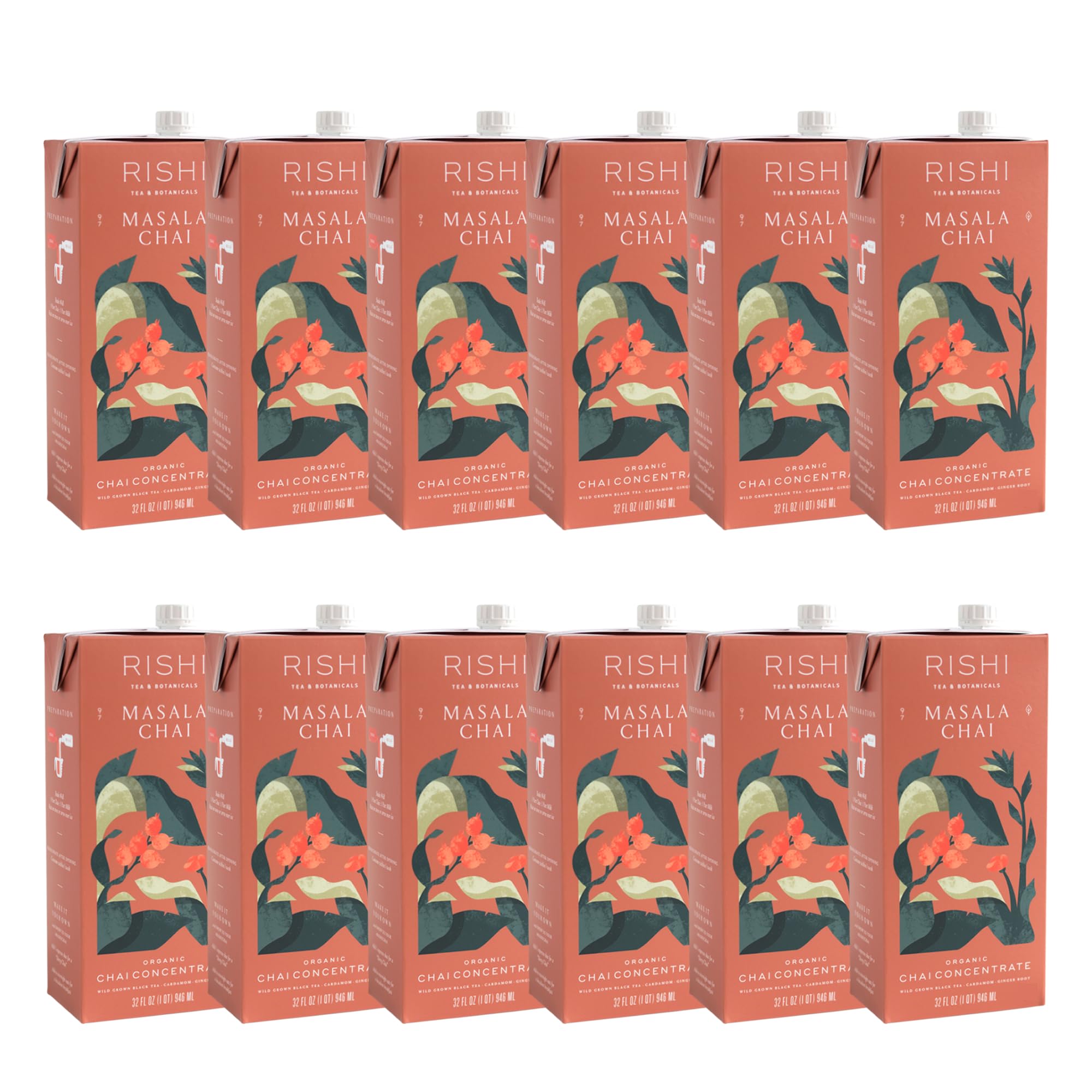 Rishi Tea Masala Chai Latte, Organic Black Tea Concentrate, 384 Fl Oz