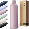 KIVY Stainless Steel Insulated Water Bottle 32oz | Slim Water Bottle for Travel, Car, Gym, Cupholder, Backpack side pocket - Slim water bottle no straw - Screw top
