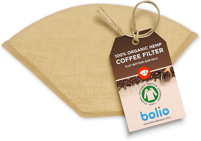 Bolio Organic Hemp Reusable Coffee Filter (1