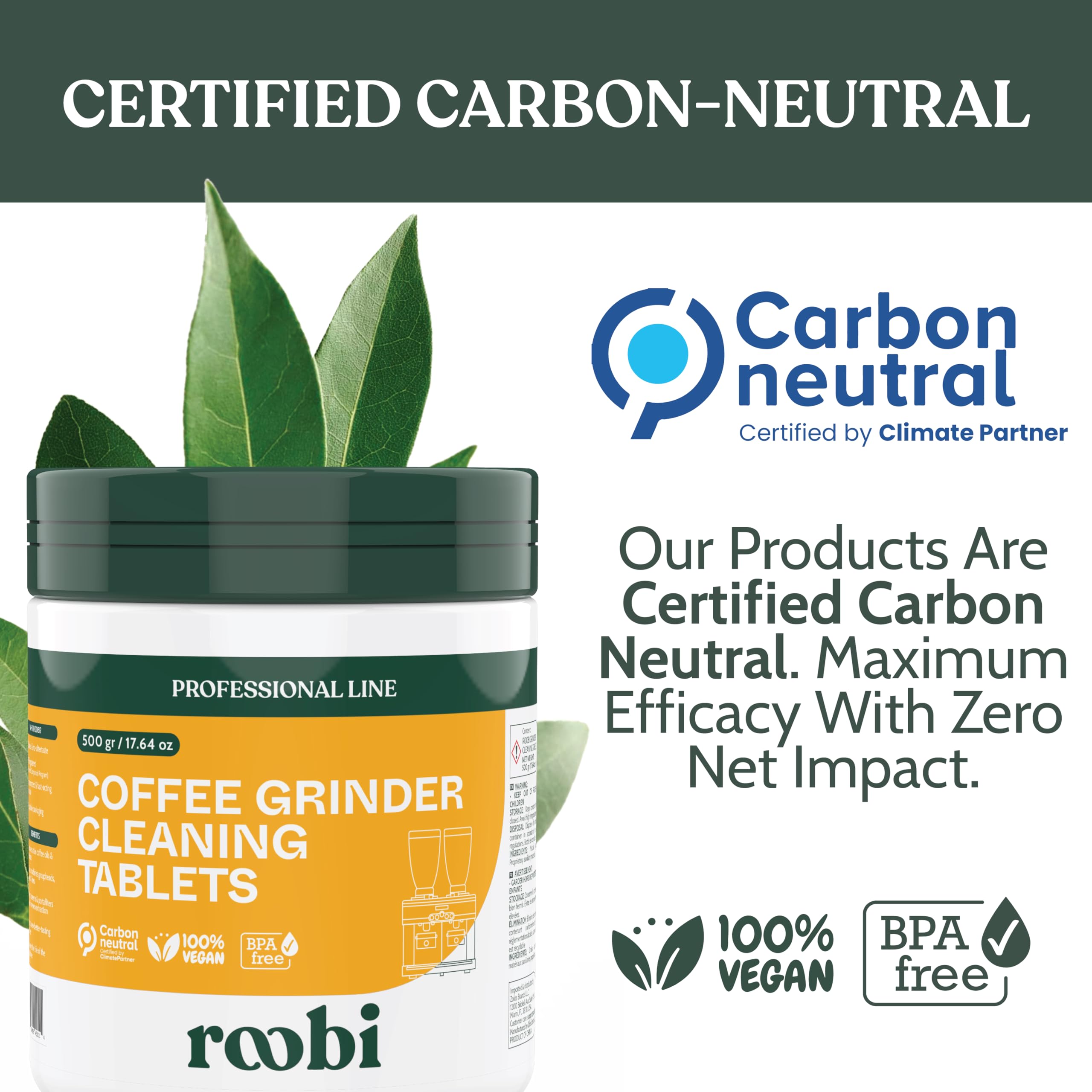 Roobi Professional Coffee Grinder Cleaning Tablets