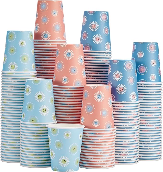 SIUQ 300 Pack 5 oz Paper Cups, Disposable Small Bathroom Mouthwash Cups