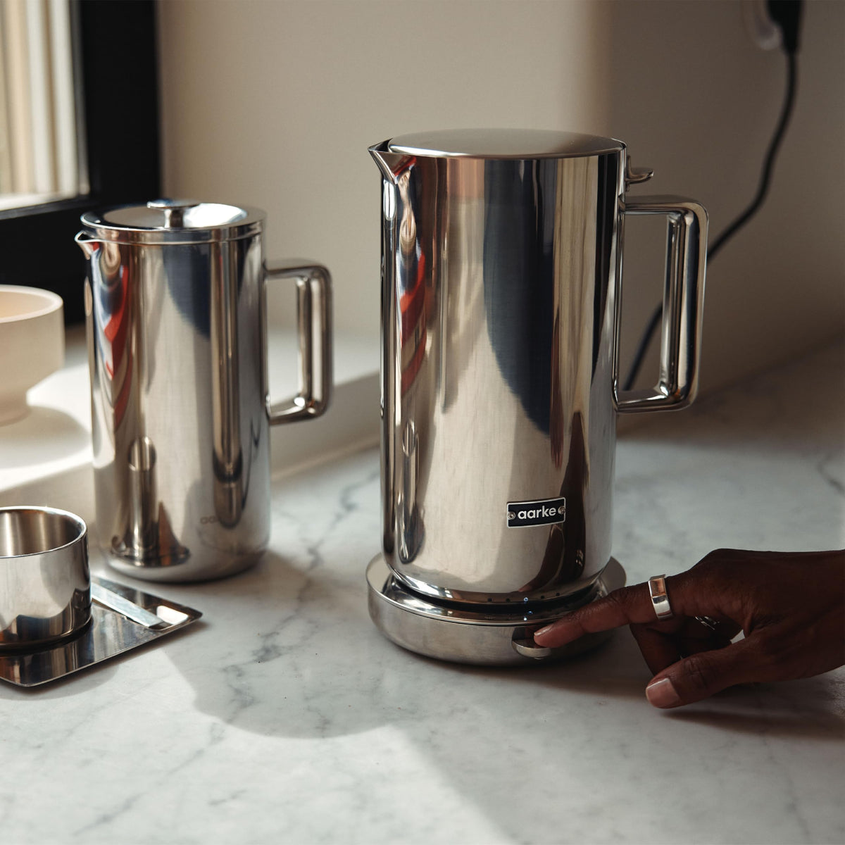 Aarke Kettle - Electric Stainless Steel Tea Kettle 1.2L (40oz), Steel