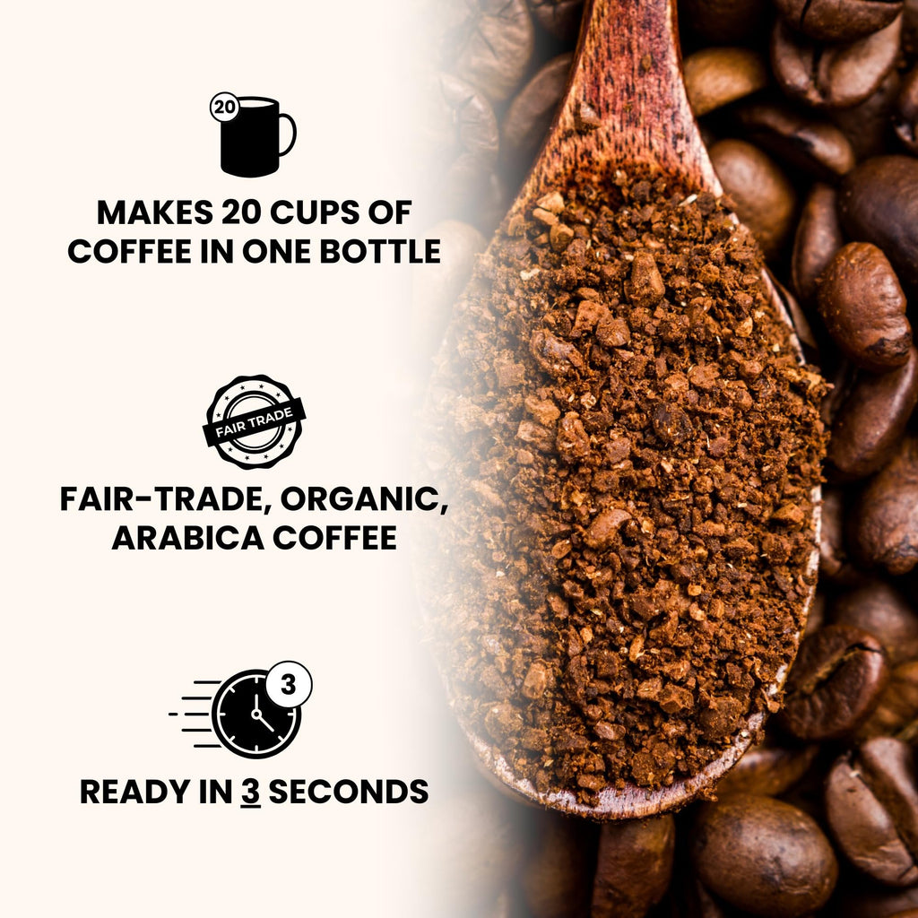 COBA Premium Coffee Concentrate: Bold & Extra Strong Kick - 20x Cups | Instant Cold Brew/ Hot Coffee in Seconds | Specialty, Fair Trade, Organic, Medium Roast, Dairy Free | 2 TEASPOONS/Cup | Rich Flavor (8 Fl Oz (Pack of 1), Vanilla)