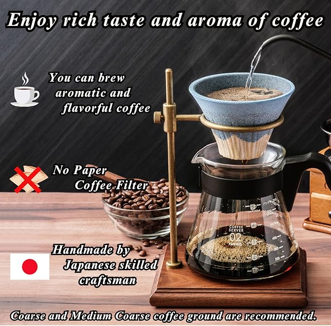 Ceramic Reusable Coffee Filter Dripper Paperless Sustinable Mt. Fuji Made in Japan (Yellow)
