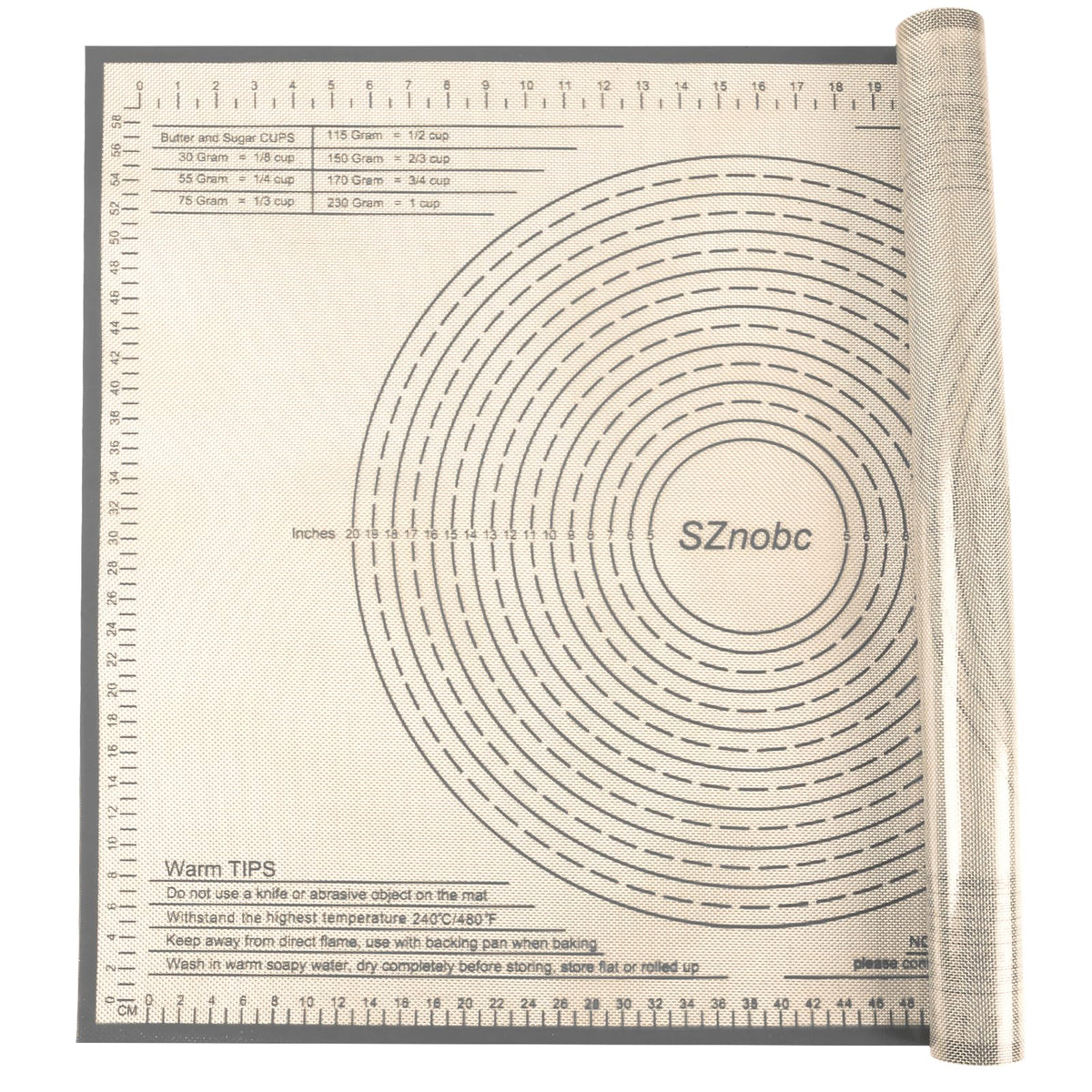 Silicone Pastry Mat 28X20 inch Baking Mat for Rolling Dough