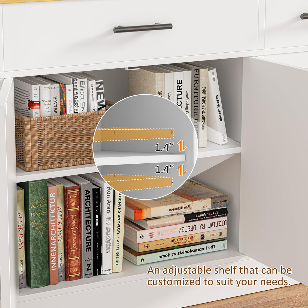 Vongrasig 53” Sideboard Buffet Cabinet with with Storage