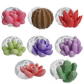 8 Pack Flower Succulent Candle Mold Resin Casting Silicone Molds for Home Decor & Candle Making Wave Spiral Mold