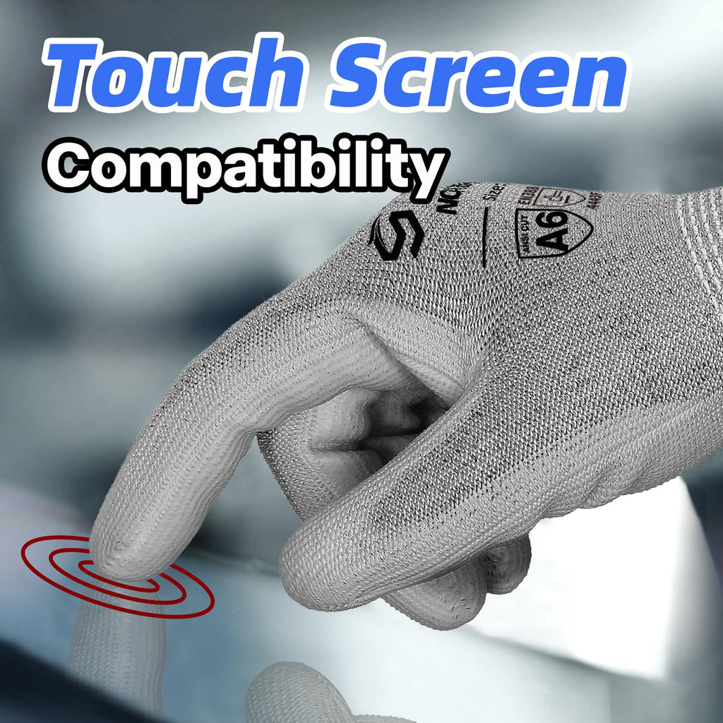 Schwer 6 Pairs A6/A7 (Send Randomly) Cut Resistant Work Gloves, CR7120, L