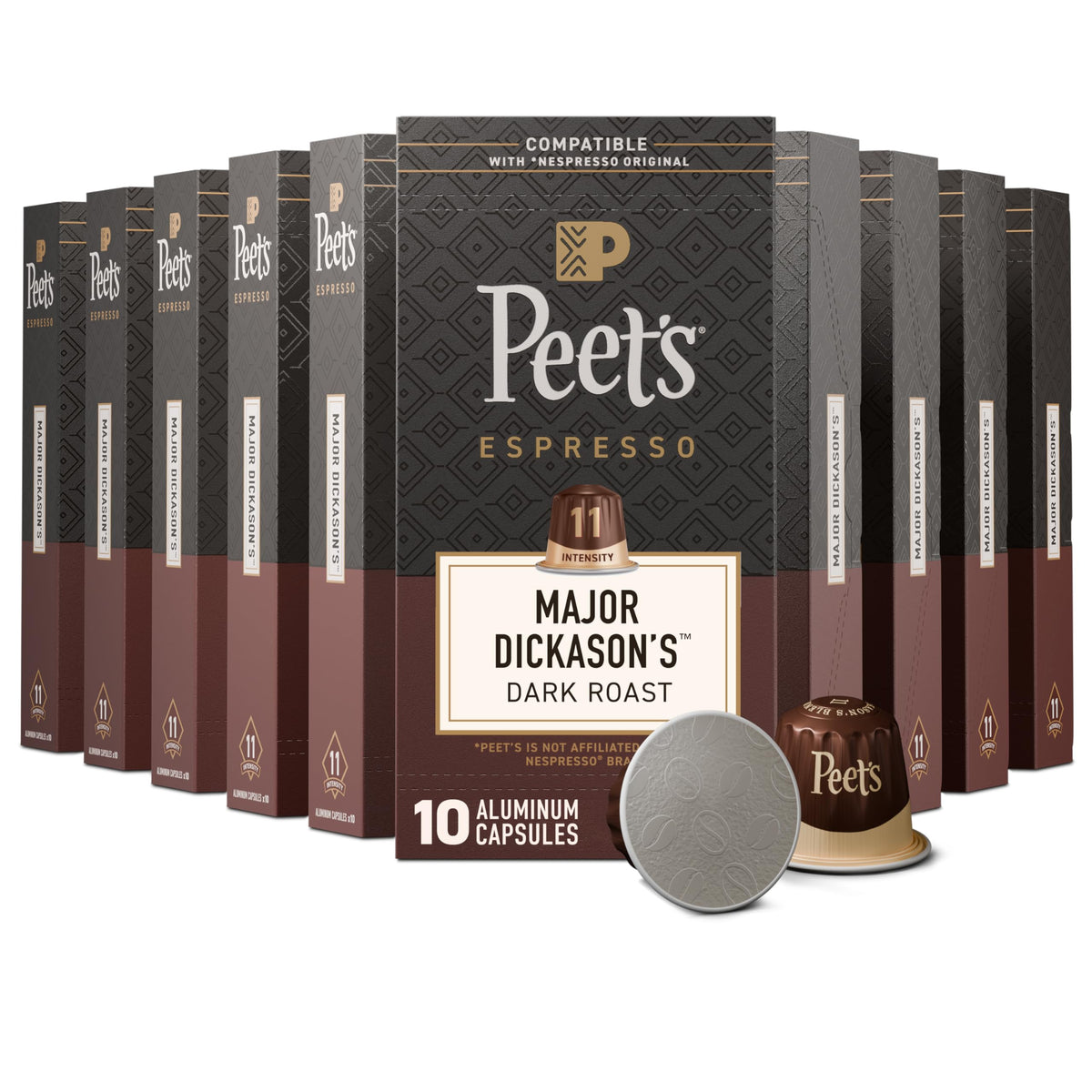 Peet's Coffee Espresso Capsules, Dark Roast, Ristretto, 50 Count