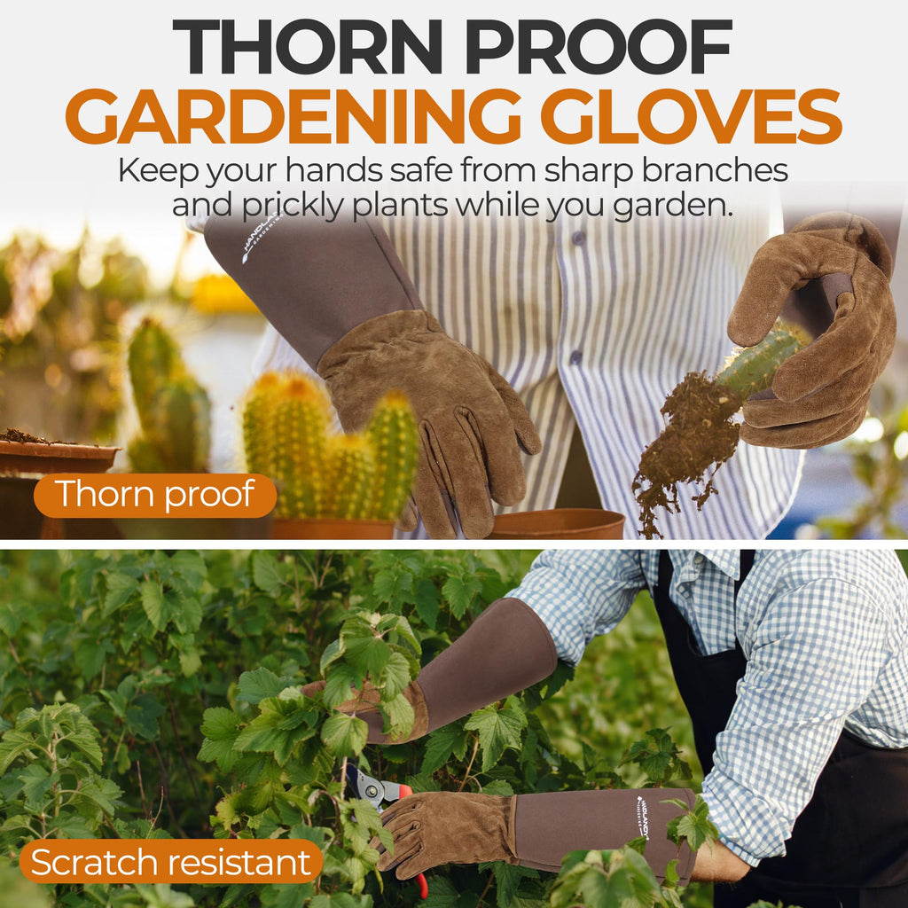 HANDLANDY Rose Pruning Gloves for Men Women, Thorn Proof Gardening Gloves