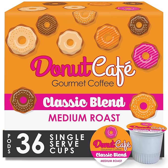 Donut Café K-Cup Coffee Pods, Dark Roast