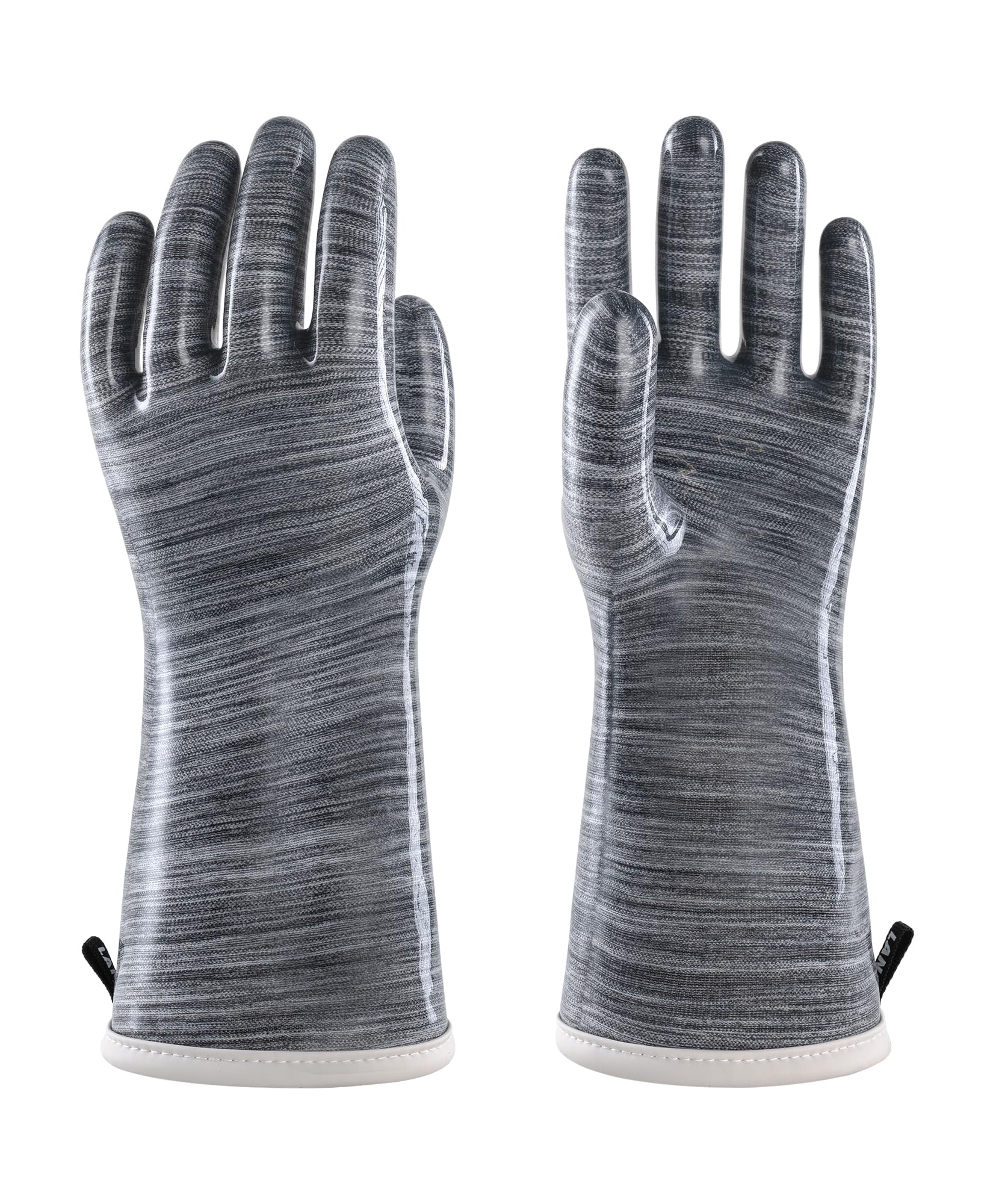 wahoo Liquid Silicone Smoker Oven Gloves, Food-Contact Grade, Heat Resistant Gloves for Cooking, Grilling, Baking, Grey, Medium