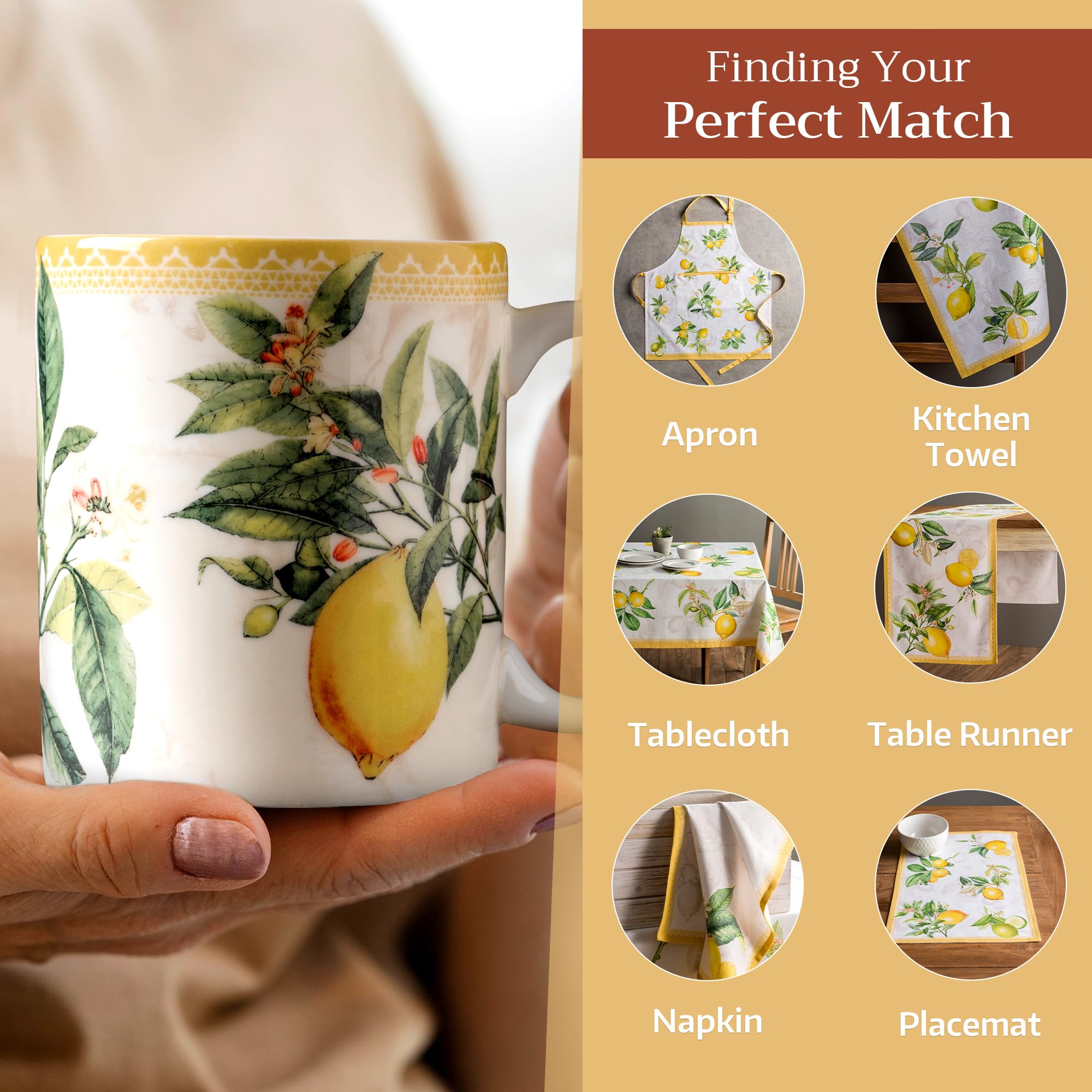 Maison d' Hermine Coffee Mug with Handles Tea Cups (12 Ounce, Pack of 2)