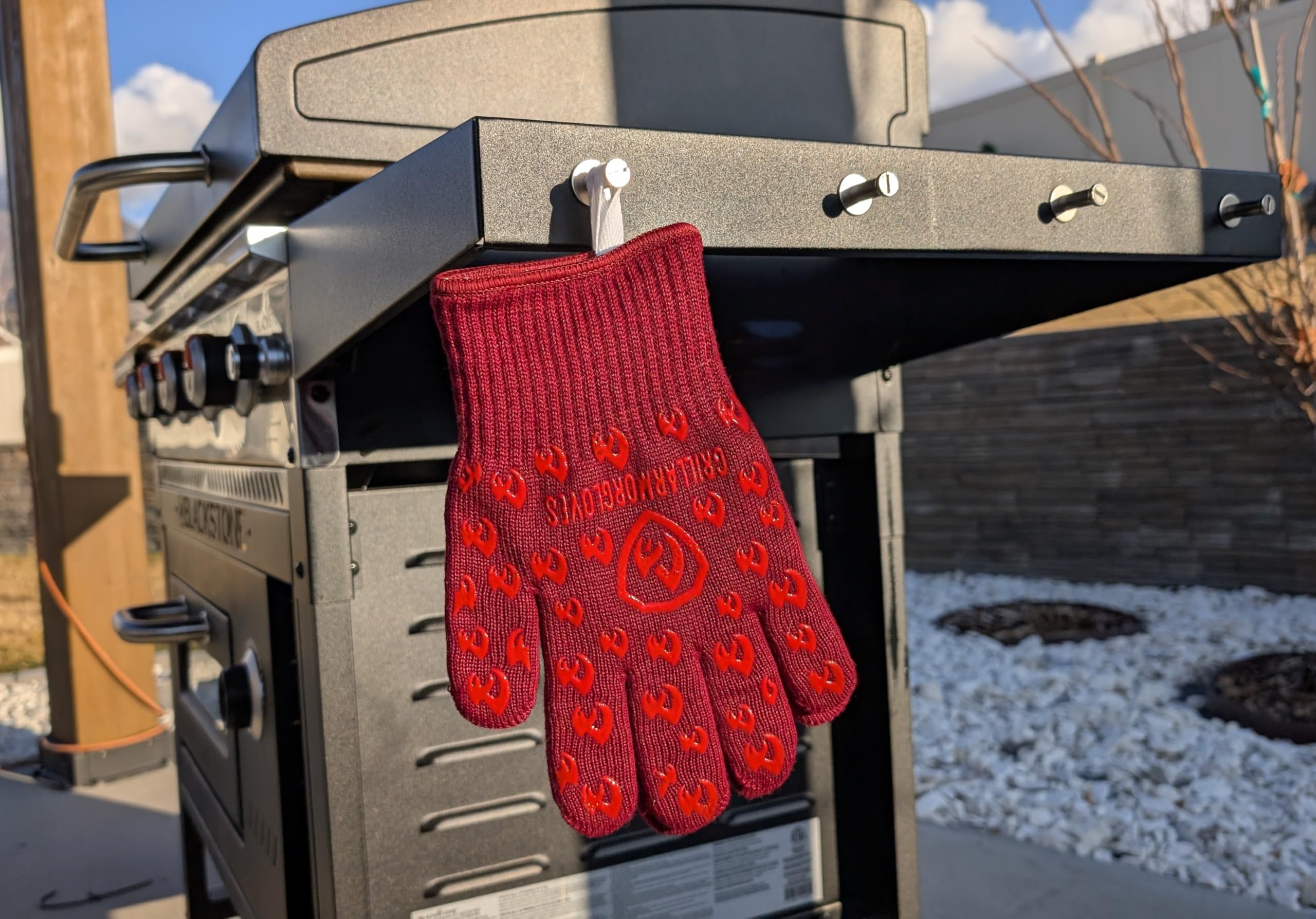 Grill Armor Oven Gloves with Fingers – 932°F Heat, Fire & Cut Resistant Mitts for BBQ, Grill, Cooking, Grilling, Baking, Smoker & Fire Pit
