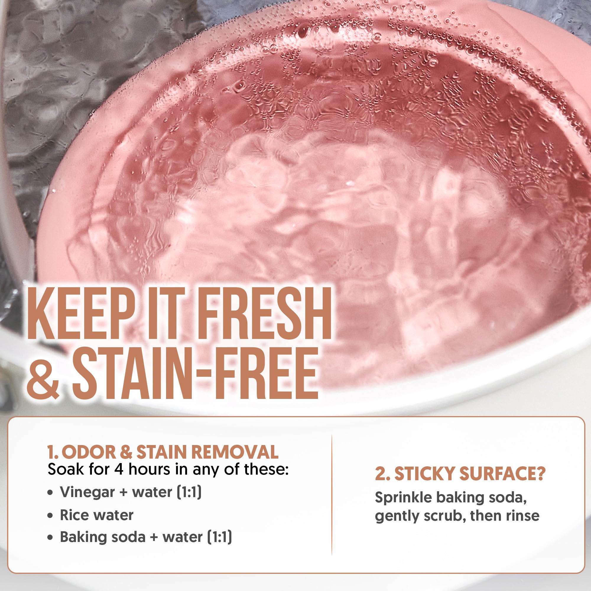 FIRGI 20oz Platinum Silicone Microwave Steamer Pot with Handle & Lid - Korean 100% Food-Grade Steamer Bowl, Heat-Resistant Cooker with Steam Holes, Easy Clean, Dishwasher Safe, Dry Rose