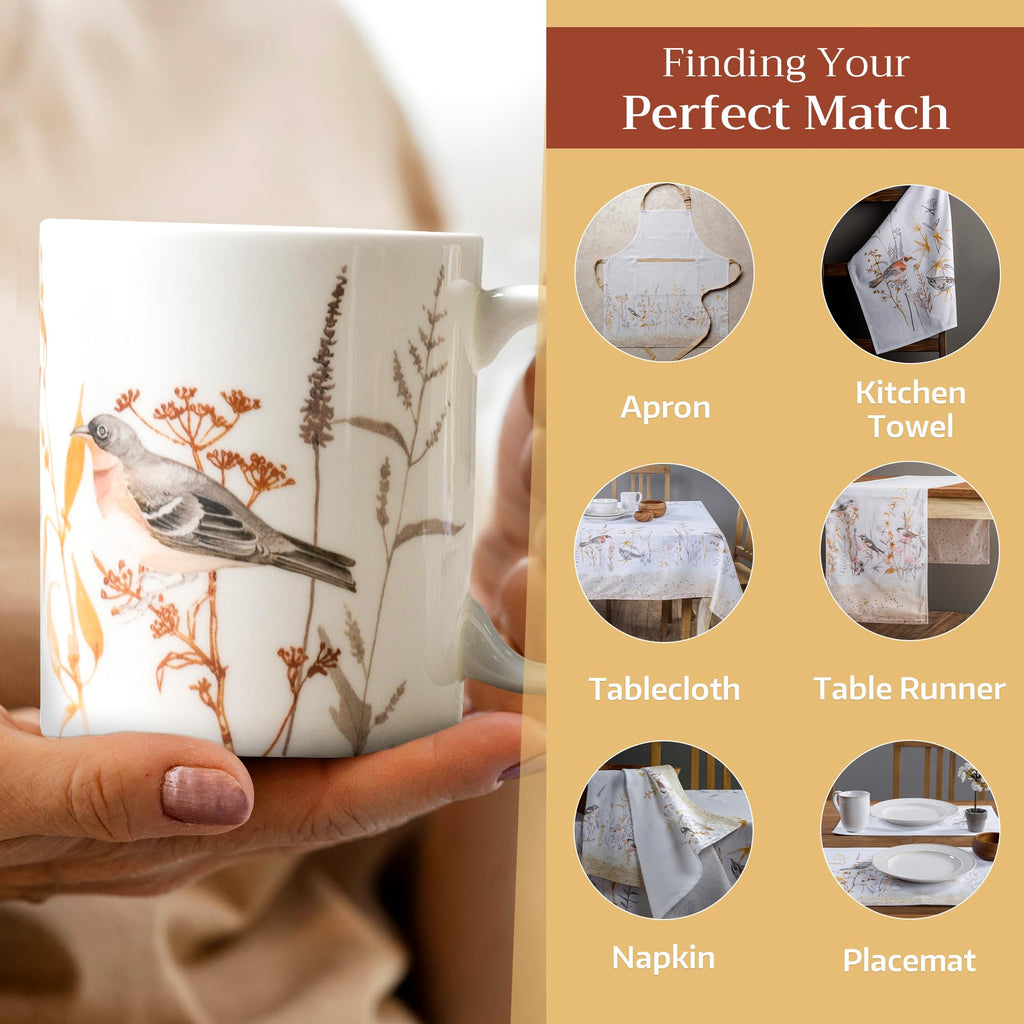 Maison d' Hermine Coffee Mug with Handles Tea Cups (15 Ounce, Pack of 2)