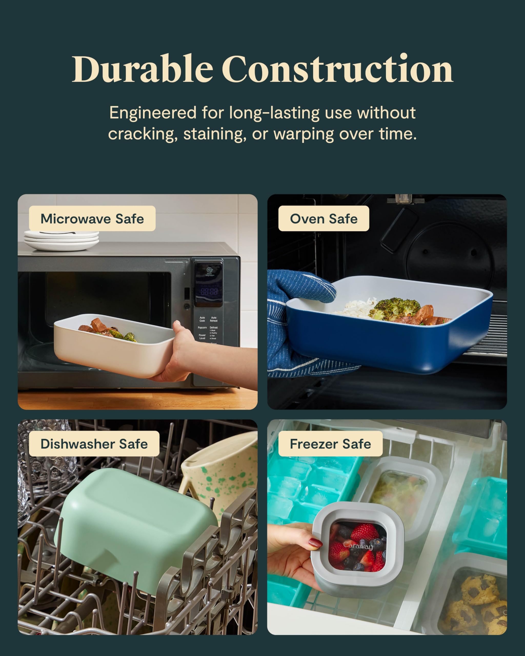 Caraway Glass Food Storage Container with Lid