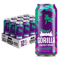 Gorilla Energy Drink, Mango Coconut, 200mg Plant-Based Caffeine, 12 Pack