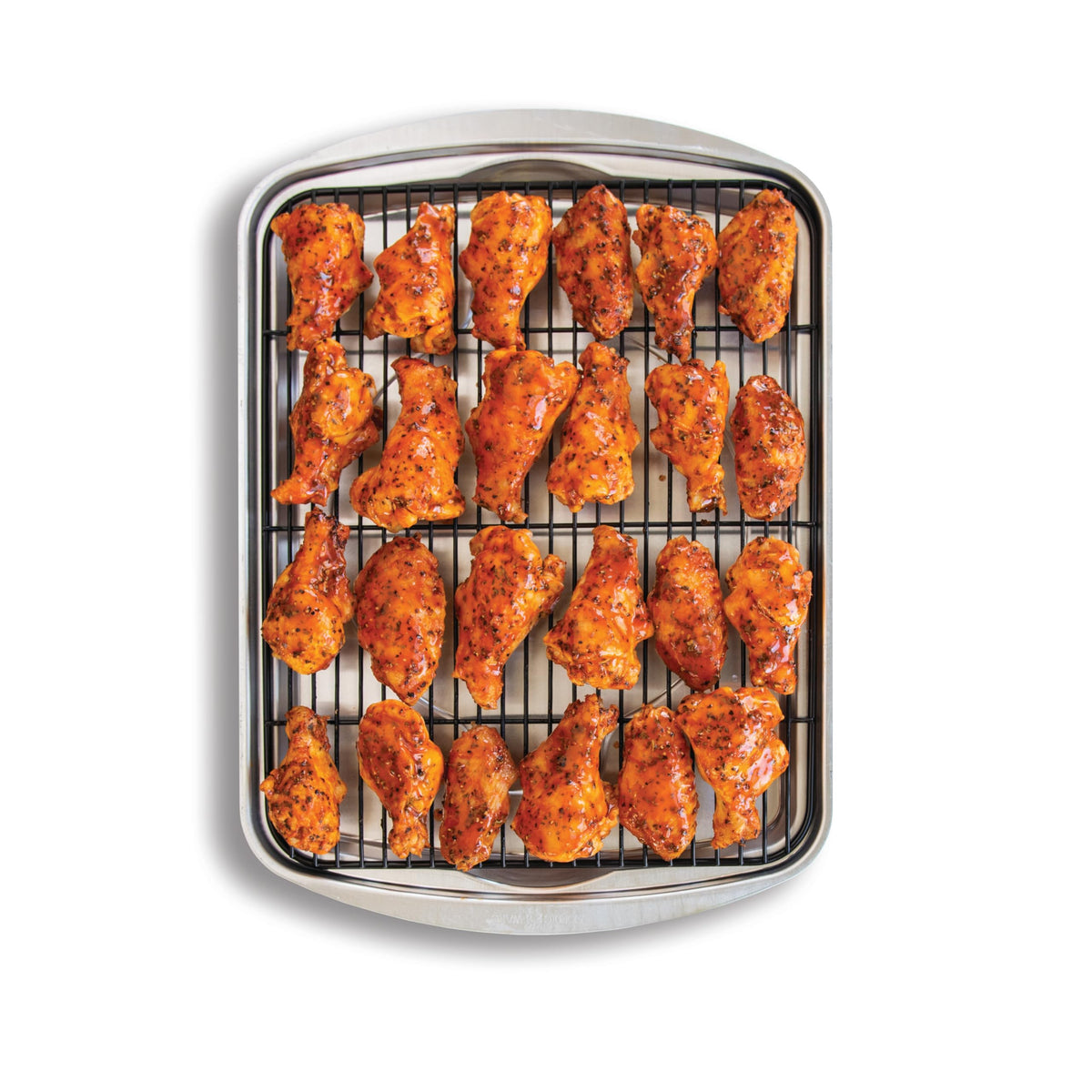 Nordic Ware High-Sided Half Sheet Oven Crisping Baking Tray with Rack, Natural Nonstick Aluminum For Air Frying, Crisping, Broiling, Baking; Cooking Surface 17.9 x 12.9 x 2 inches