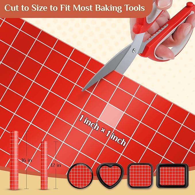 Silicone Baking Mat, 12 IN x 6 FT Free Cutting Baking Sheet,Non-Stick Reusable Dough & Pastry Mat,Non-Slip Silicone Mat Roll for Air Fryer Liner,Freeze Dryer,Oven Baking Pan,Kitchen Counter