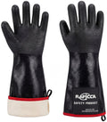 RAPICCA Heat Resistant BBQ Grill Gloves: Oil Resistant Waterproof for Smoking Grilling Cooking Barbecue Deep Frying Turkey Rotisserie Handling Hot Greacy Meat - Long Sleeve 932°F
