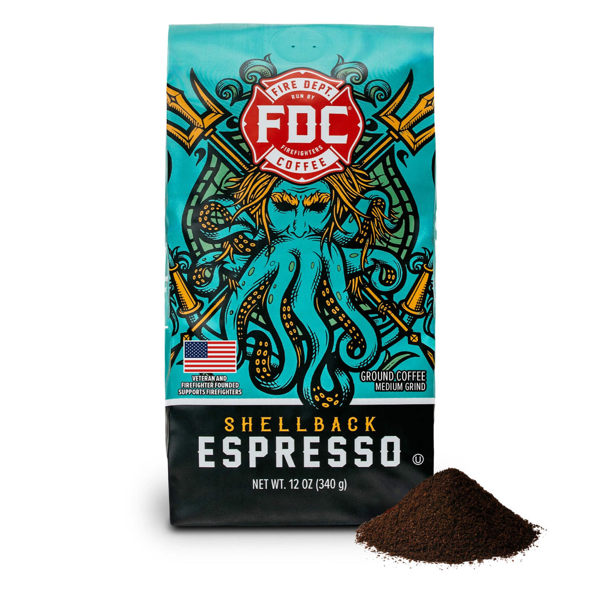 Fire Department Coffee Shellback Espresso Whole Bean Coffee - 12 oz