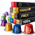 Strong Espresso Variety Pack for Nespresso Original Line Machines | 100 Aluminum Pods | 5 Bold, Intense Italian Flavors | Espresso Coffee Pods Compatible Only with Nespresso Original Machine