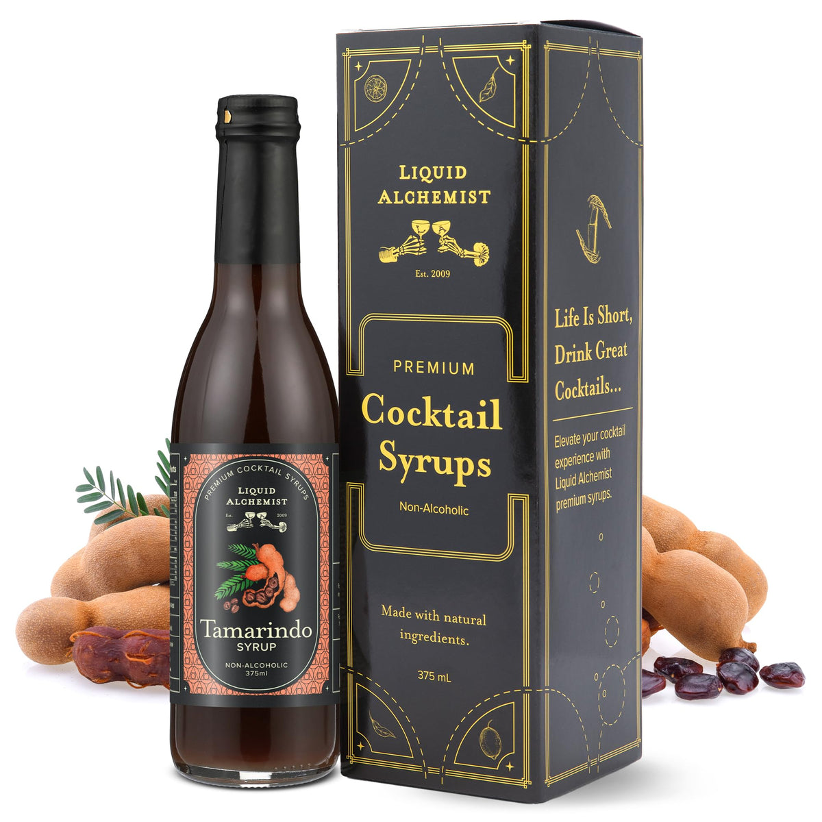 Liquid Alchemist Peach Syrup for Cocktails | Real Ingredients Make our Peach Syrup for Drinks a Perfect Bellini Mix | Small Batch, Non-GMO & Vegan | 25.4 oz Drink Mixer, Pack of 1