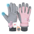 HANDLANDY Winter Insulated Work Gloves, 3M Thinsulate Thermal Water-Resistant Gloves for Men Women Touch Screen, Warm Ski Snowboard Cold Weather Gloves (Pink Grey, Small)
