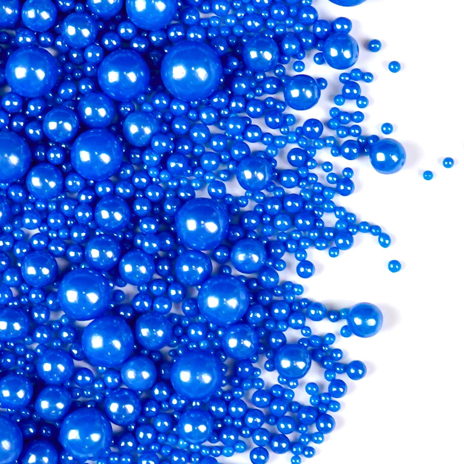Deep Blue Pearl Sugar Sprinkles for Cake Decorating, 150g/5.29oz Mix Size, Edible Candy Pearls Cupcake Toppers, Baking Cake Decorations for Holiday Wedding Party Birthday