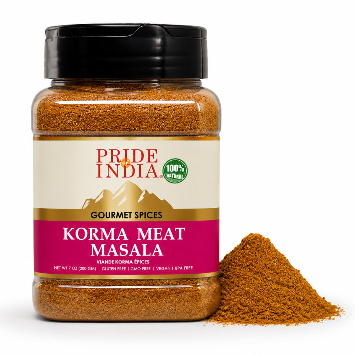 Pride Of India Chaat Masala Powder, 10.5 oz | Authentic Indian Chat Masala Seasoning | Tangy & Savory Spice Blend for Fruits, Salads, Snacks, Drinks & Curries | Dual-Sifter Jar