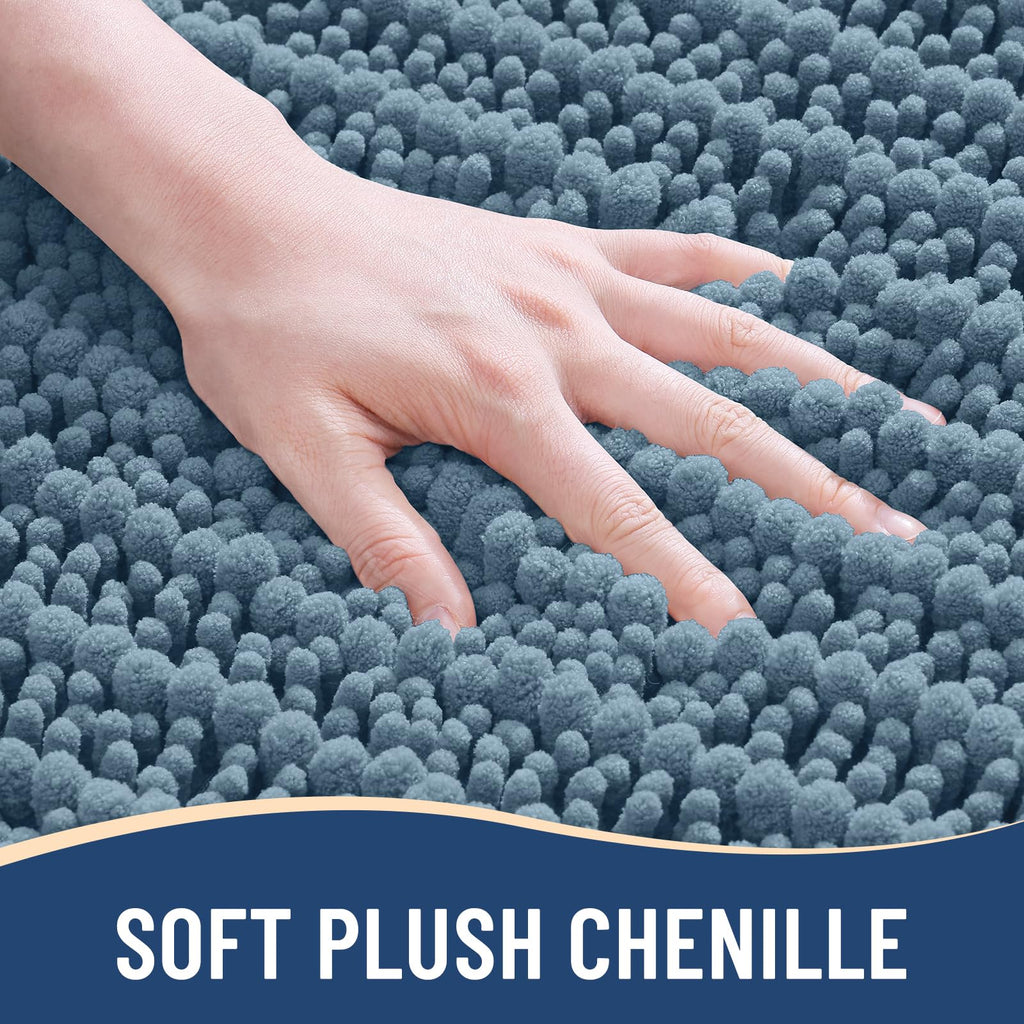 Arotive Bathroom Rugs Mat 47x24, Soft Absorbent Chenille Shaggy Bath Mat