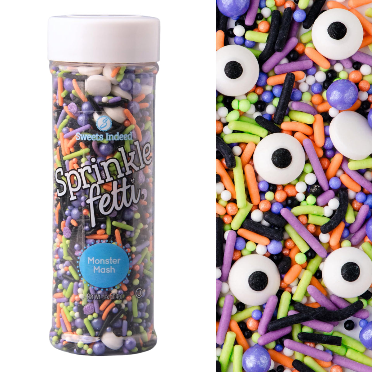 Sweets Indeed Sprinkles, Edible Sprinkle Mix, Perfect for Cake Decorations, Baking, Ice Cream, Cookies, Cupcake Topper, 4 ounces (Christmas)